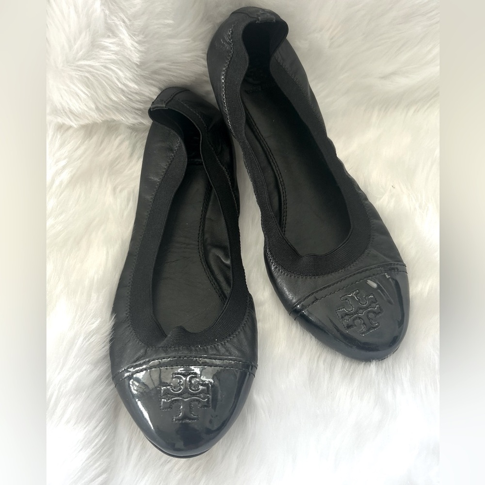 Tory Burch Black Flats